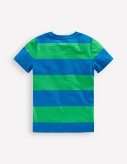 Tops, T-Shirts & Polos-Boden Everyday Short Sleeve T-Shirt-Sapling Green / Starboard Blue