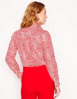 Shirts | Tops & Blouses-Boden Felicity Cotton Blouse-Ivory, Heart Cluster Ivory,HeartCluster