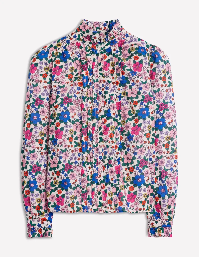 Shirts | Tops & Blouses-Boden Felicity Cotton Blouse-Multi, Blossom Scatter Multi,BlossomScatter