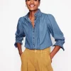 Shirts | Tops & Blouses-Boden Felicity Denim Blouse-Light Authentic LightAuthentic