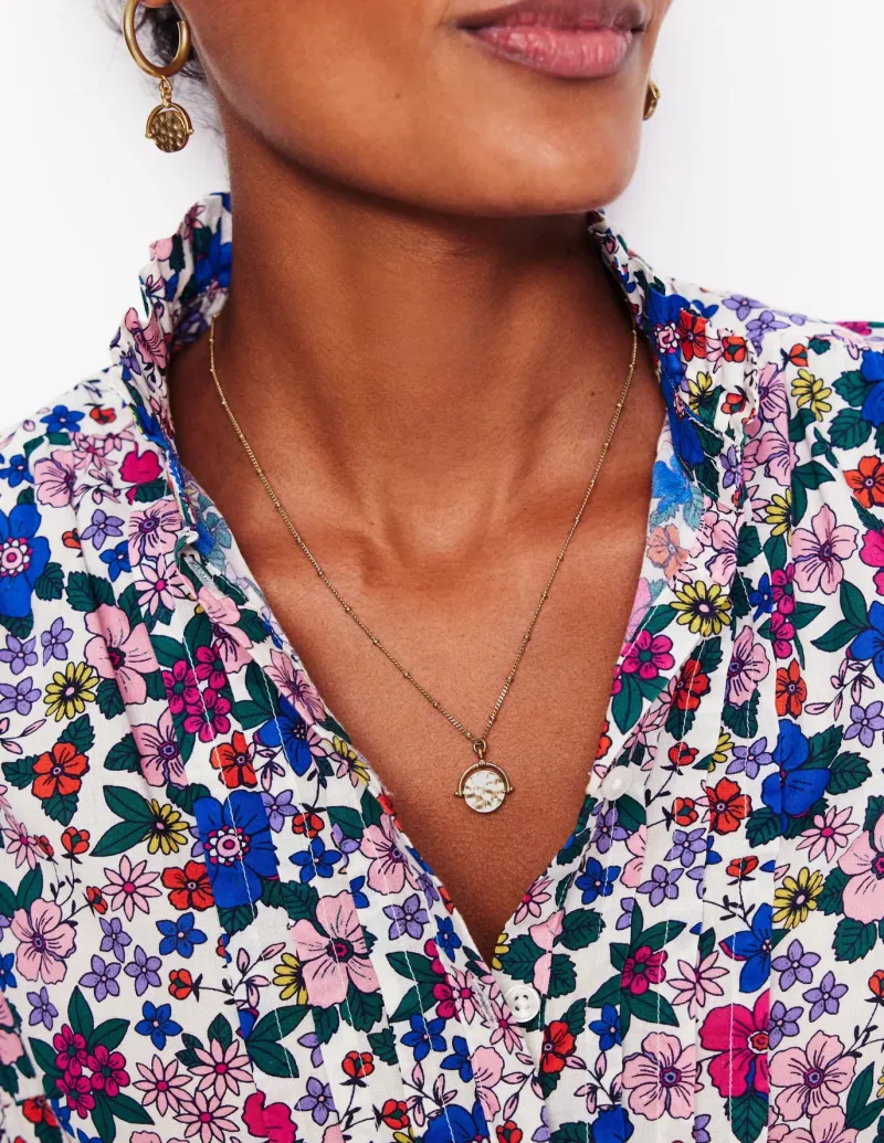 Jewelry-Boden Fine Spinner Pendant Necklace- Gold