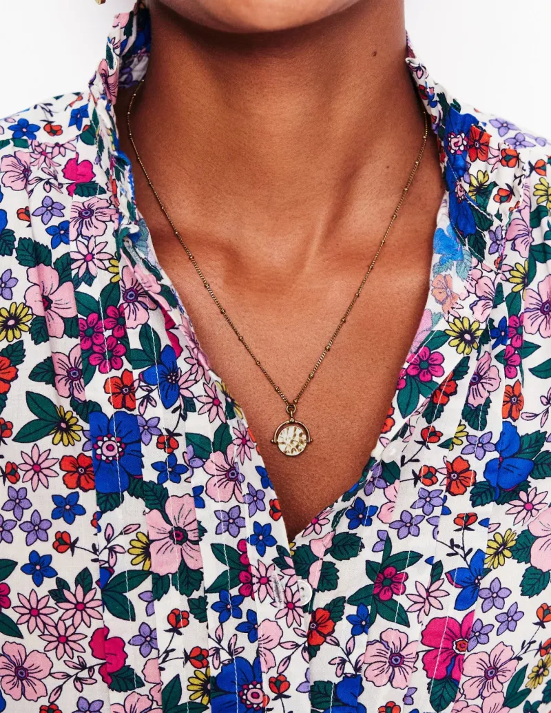 Jewelry-Boden Fine Spinner Pendant Necklace- Gold