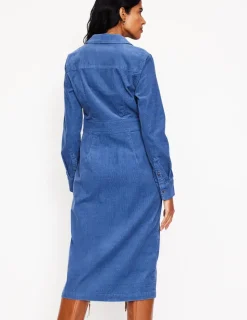 Dresses & Jumpsuits | Midi-Boden Flora Cord Midi Shirt Dress-True Navy TrueNavy