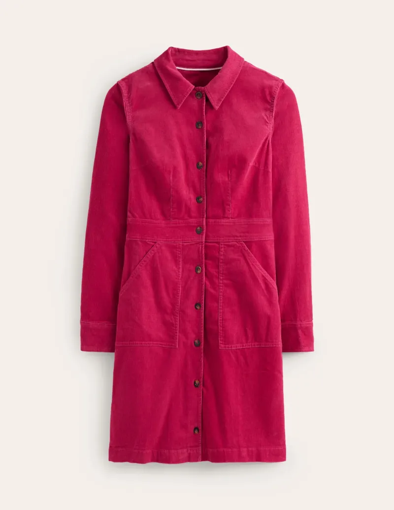 Petite Dresses | Dresses & Jumpsuits-Boden Flora Cord Shirt Dress-Cherries Jubilee CherriesJubilee