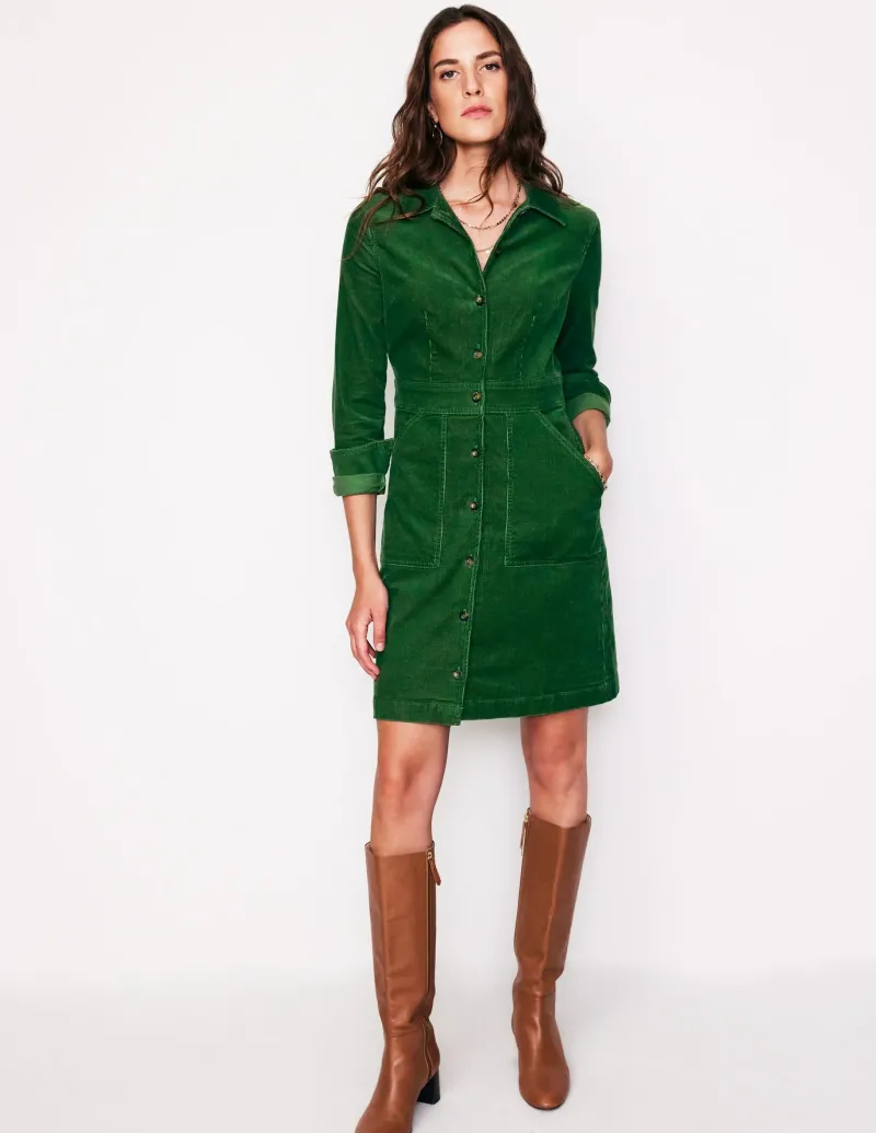 Petite Dresses | Dresses & Jumpsuits-Boden Flora Cord Shirt Dress- Eden