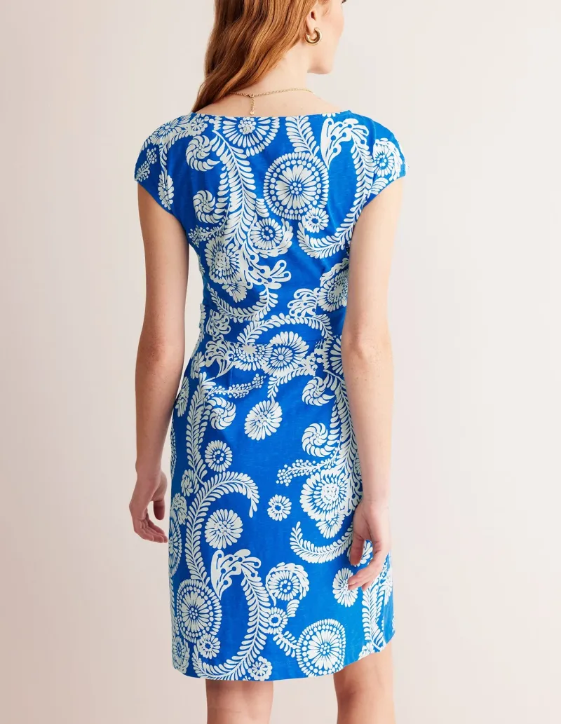 Petite Dresses | Short-Boden Florrie Jersey Dress-Indigo Bunting, Abstract Charm IndigoBunting,AbstractCharm