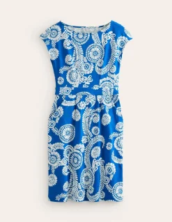 Petite Dresses | Short-Boden Florrie Jersey Dress-Indigo Bunting, Abstract Charm IndigoBunting,AbstractCharm