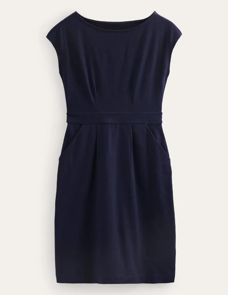 Petite Dresses | Short-Boden Florrie Jersey Dress- Navy