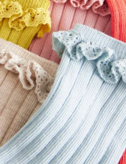 Socks & Tights-Boden Frilly Socks 5 Pack- Multi