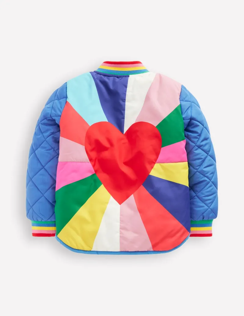 Coats & Jackets-Boden Fun Borg Lined Bomber-Peacock Plume Blue Heartburst PeacockPlumeBlueHeartburst