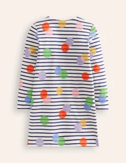 Dresses-Boden Fun Breton Dress-Multi Spot Stripe MultiSpotStripe