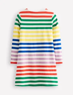 Dresses-Boden Fun Breton Dress-Multi Stripe MultiStripe