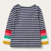Tops & T-Shirts-Boden Fun Breton-Ivory/Starboard Navy Rainbow Ivory/StarboardNavyRainbow