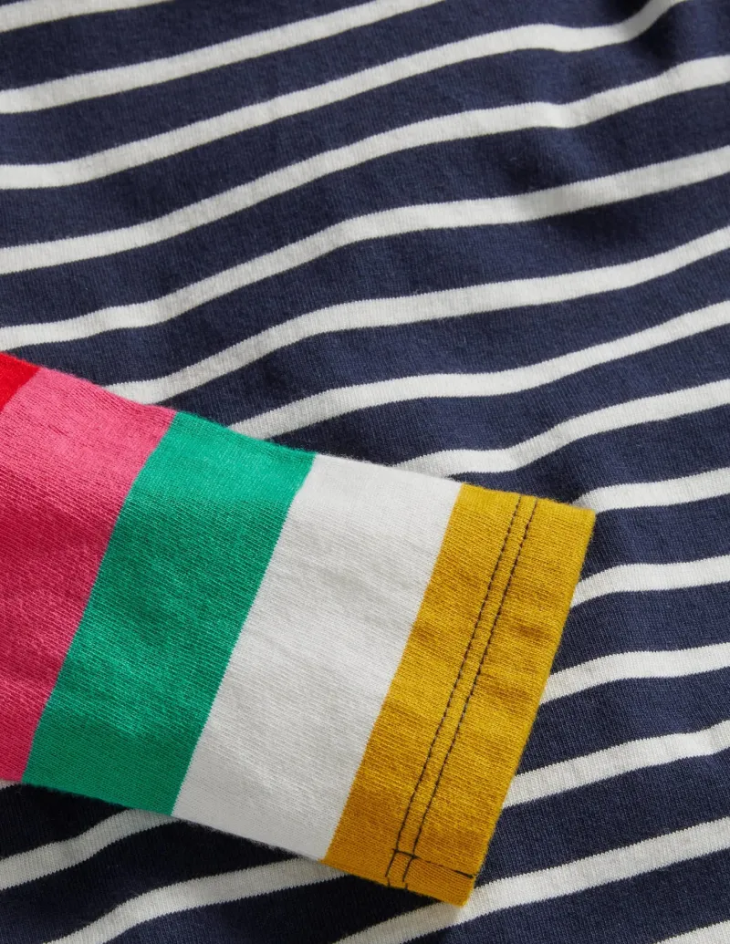 Tops & T-Shirts-Boden Fun Breton-Ivory/Starboard Navy Rainbow Ivory/StarboardNavyRainbow
