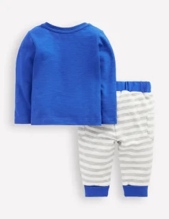 Playsuits & Rompers-Boden Fun Jersey Play Set-Bright Blue Bunny BrightBlueBunny