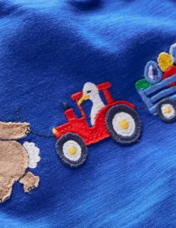 Playsuits & Rompers-Boden Fun Jersey Play Set-Bright Blue Bunny BrightBlueBunny