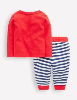 Playsuits & Rompers-Boden Fun Jersey Play Set-Poppy Red Cow PoppyRedCow