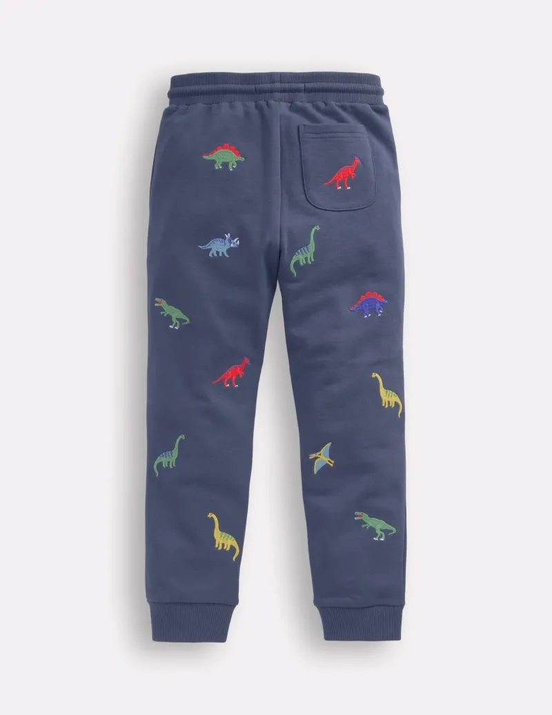 Joggers & Sweatpants-Boden Fun Joggers-Robot Blue Multi Dinosaur RobotBlueMultiDinosaur