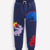 Joggers & Sweatpants-Boden Fun Joggers-Starboard Blue Boucle Dragon StarboardBlueBoucleDragon