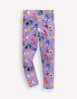 Leggings | Pants & Jeans-Boden Fun Leggings-Aster Purple Small Flower Cat AsterPurpleSmallFlowerCat