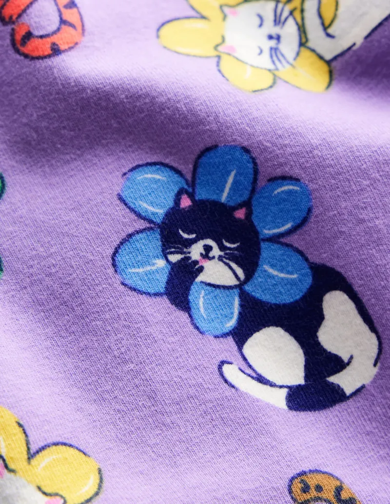 Leggings | Pants & Jeans-Boden Fun Leggings-Aster Purple Small Flower Cat AsterPurpleSmallFlowerCat