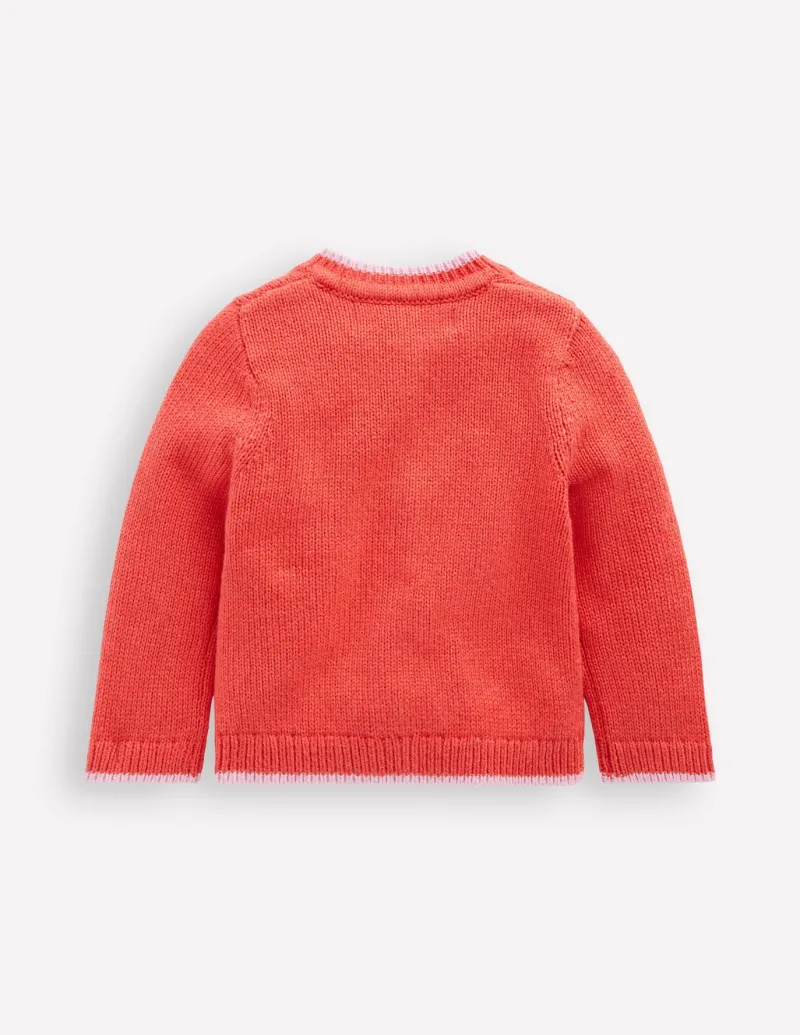 Sweaters & Cardigans-Boden Fun Logo Cardigan-Jam Red Bunnies JamRedBunnies