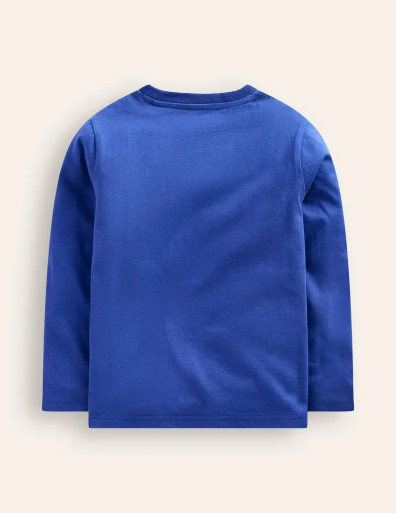 Tops, T-Shirts & Polos-Boden Fun Superstitch Grid T-shirt-Sapphire Blue SapphireBlue