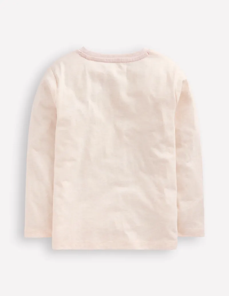 Tops, T-Shirts & Polos-Boden Fun Superstitch Grid T-Shirt-Oatmeal Marl Janet OatmealMarlJanet