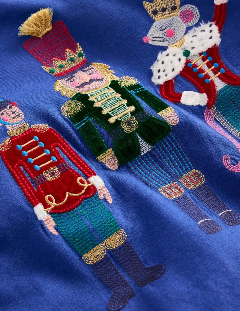 Tops, T-Shirts & Polos-Boden Fun Superstitch Grid T-shirt-Sapphire Blue SapphireBlue