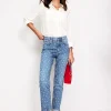 Jeans-Boden Girlfriend Jeans-Laser Spot LaserSpot