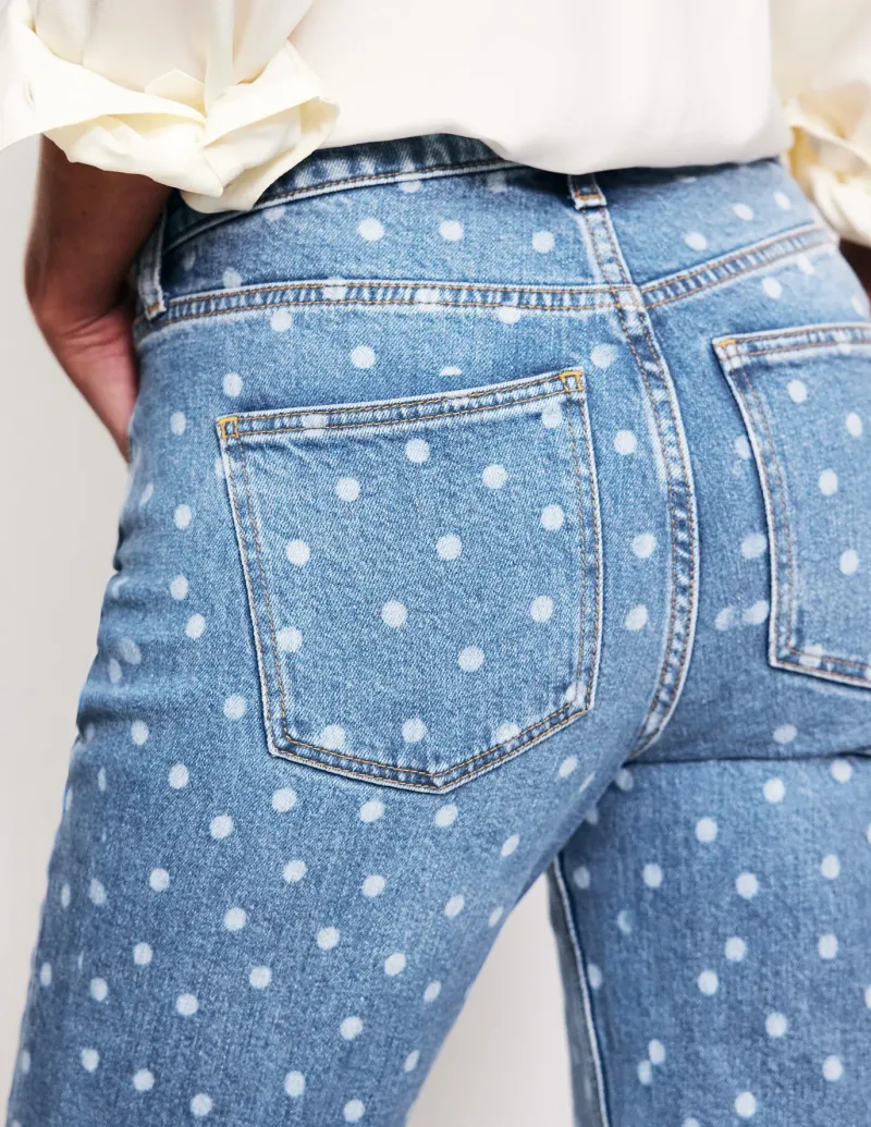 Jeans-Boden Girlfriend Jeans-Laser Spot LaserSpot