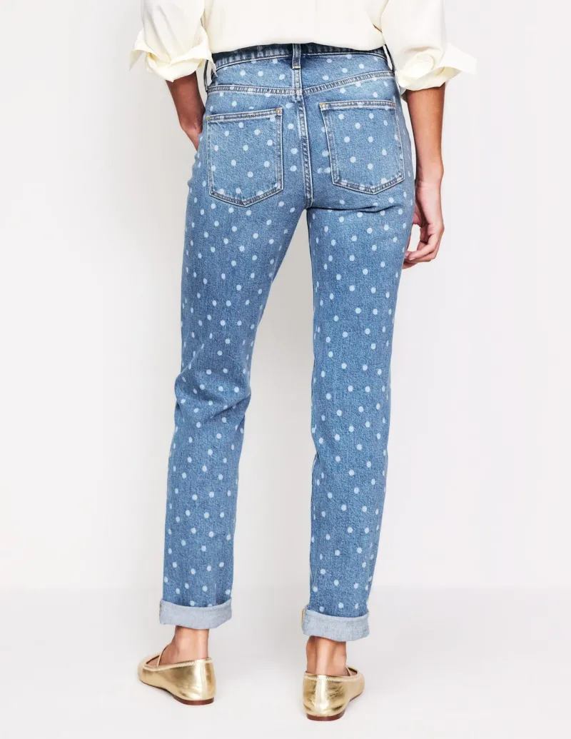 Jeans-Boden Girlfriend Jeans-Laser Spot LaserSpot