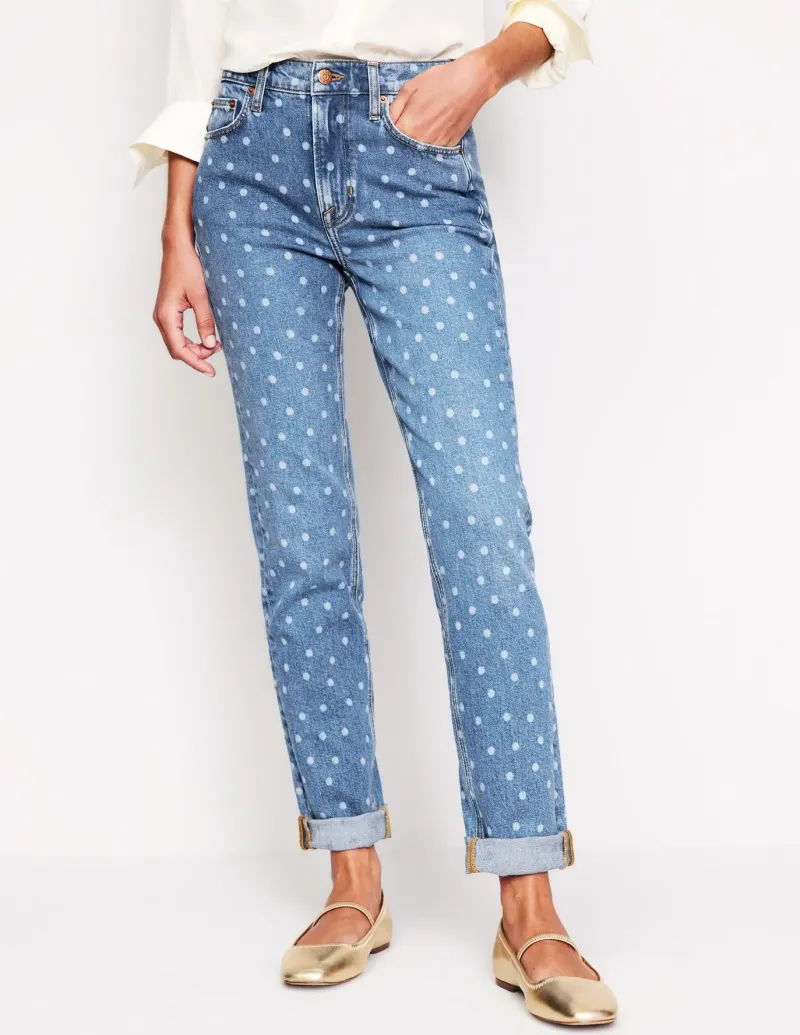 Jeans-Boden Girlfriend Jeans-Laser Spot LaserSpot