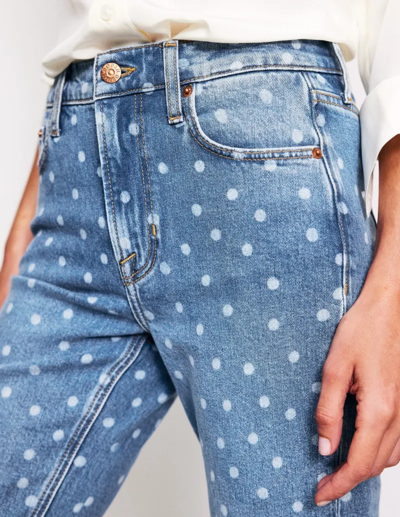 Jeans-Boden Girlfriend Jeans-Laser Spot LaserSpot