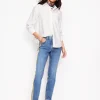 Jeans-Boden Girlfriend Jeans-Metallic Gold Side Stripe MetallicGoldSideStripe