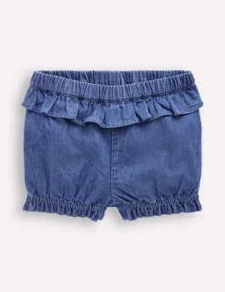 Bottoms-Boden Girls Chambray Bloomer-Light Vintage Denim LightVintageDenim