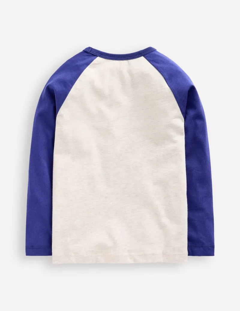 Tops, T-Shirts & Polos-Boden Glow In The Dark Raglan-Oatmeal Marl Rocket OatmealMarlRocket