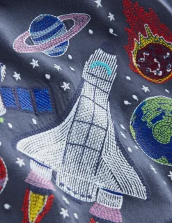 Tops, T-Shirts & Polos-Boden Glow Superstitch T-shirt-Robot Blue Space RobotBlueSpace
