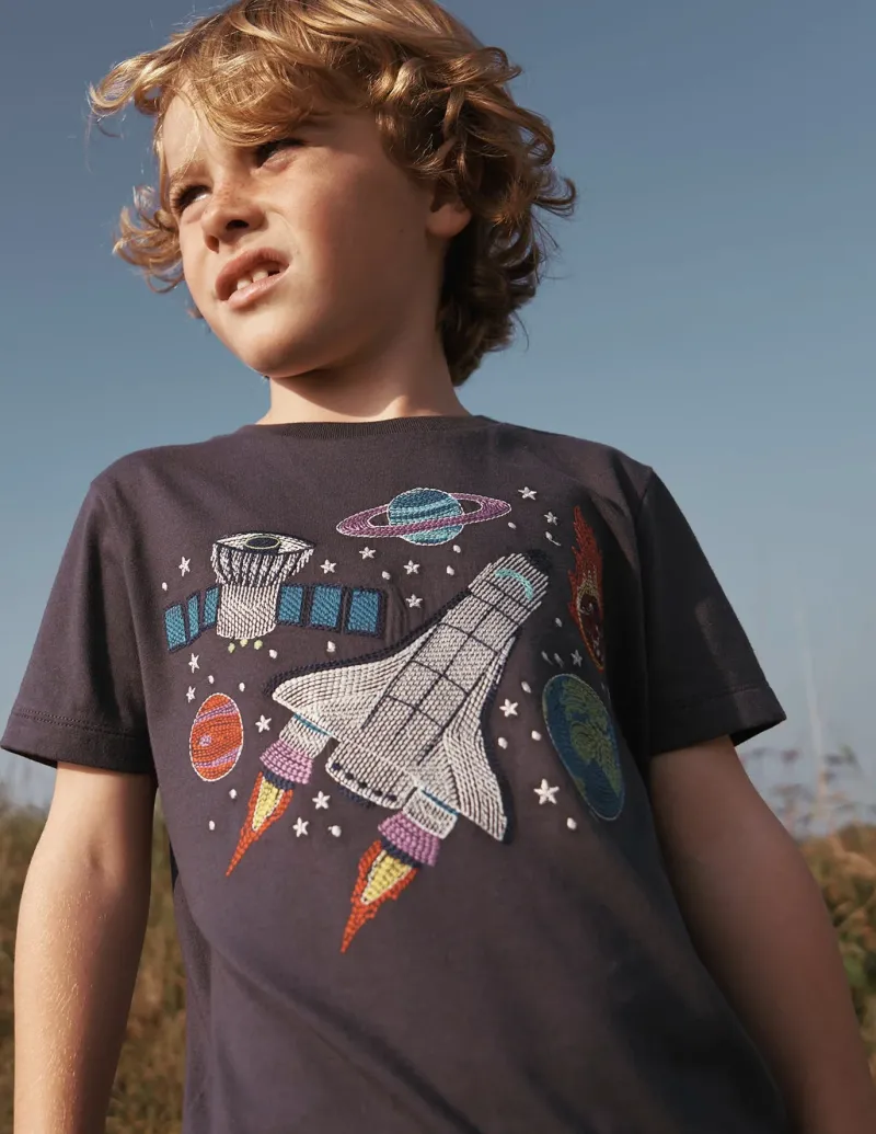 Tops, T-Shirts & Polos-Boden Glow Superstitch T-shirt-Robot Blue Space RobotBlueSpace