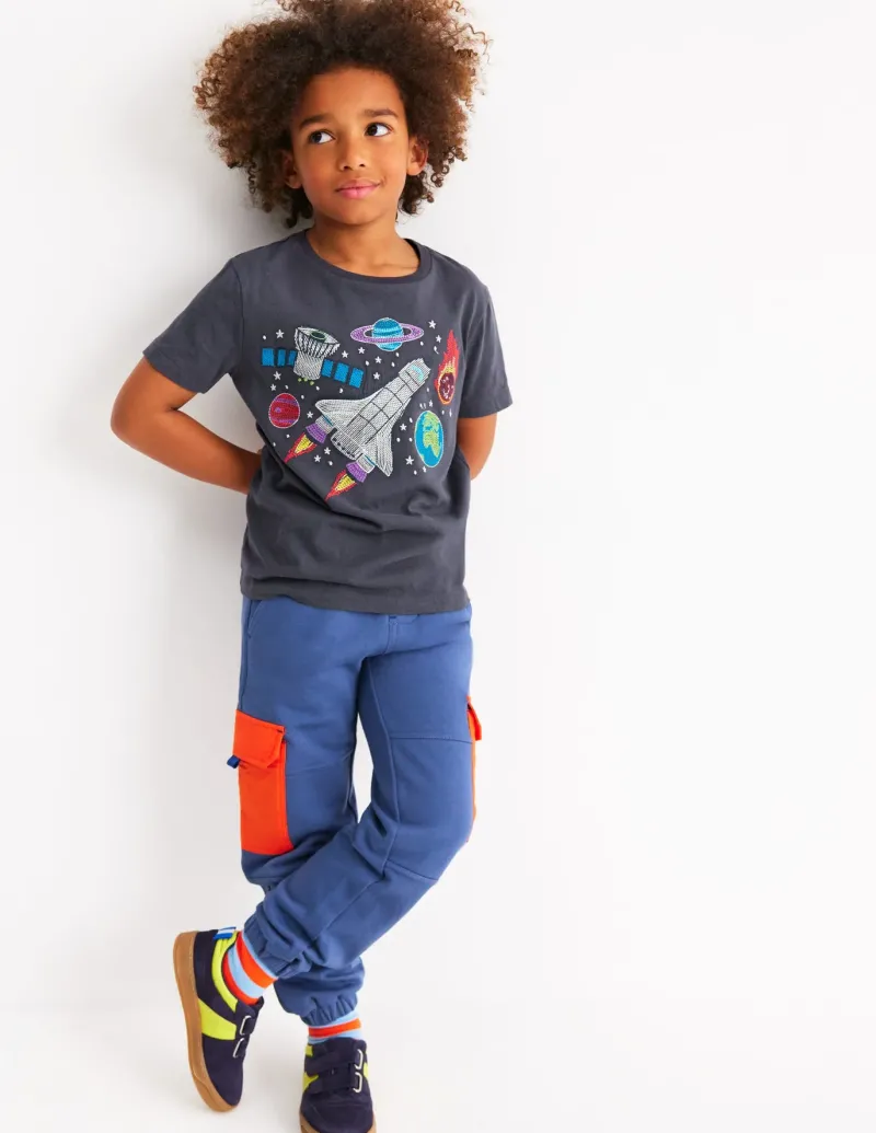 Tops, T-Shirts & Polos-Boden Glow Superstitch T-shirt-Robot Blue Space RobotBlueSpace