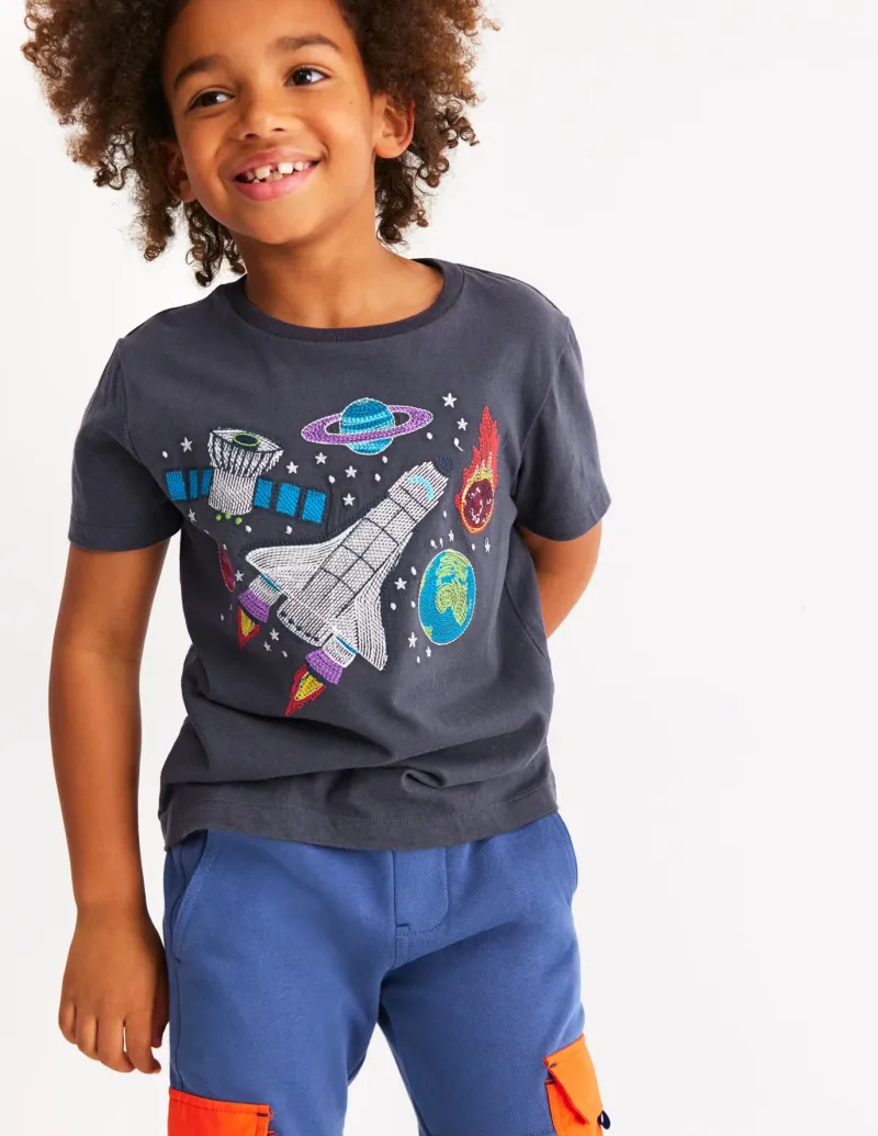 Tops, T-Shirts & Polos-Boden Glow Superstitch T-shirt-Robot Blue Space RobotBlueSpace