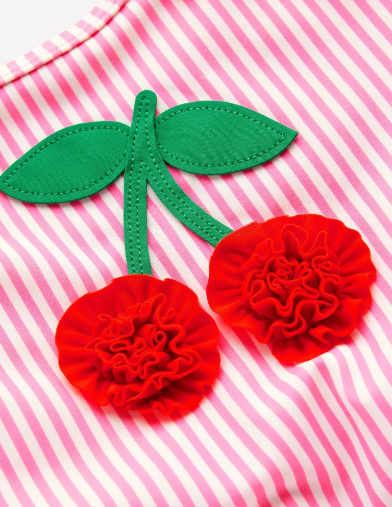 Swimwear & Beachwear-Boden Hallie Frill Strap Swimsuit-Cosmos Pink Cherry CosmosPinkCherry
