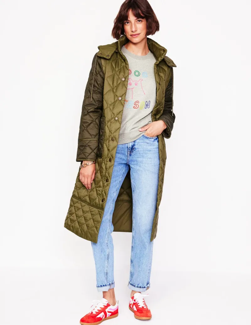 Tops & Blouses | Nightwear & Lougewear-Boden Hannah Embroidered Sweatshirt-Grey Marl, Dog Person GreyMarl,DogPerson