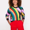 Tops & Blouses | Nightwear & Lougewear-Boden Hannah Printed Sweatshirt-Multi, Abstract Rainbow Multi,AbstractRainbow