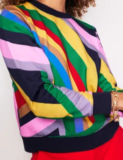 Tops & Blouses | Nightwear & Lougewear-Boden Hannah Printed Sweatshirt-Multi, Abstract Rainbow Multi,AbstractRainbow