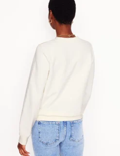 Tops & Blouses | Nightwear & Lougewear-Boden Hannah Printed Sweatshirt-Ivory, Multi Stripe Ivory,MultiStripe