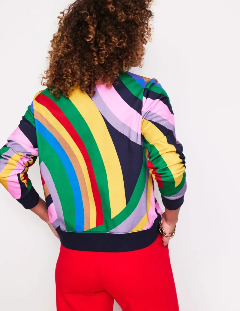 Tops & Blouses | Nightwear & Lougewear-Boden Hannah Printed Sweatshirt-Multi, Abstract Rainbow Multi,AbstractRainbow