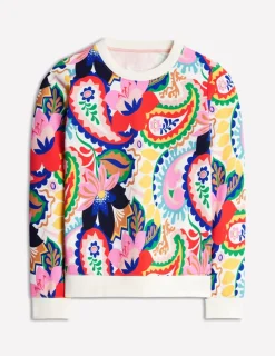 Nightwear & Lougewear | Tops & Blouses-Boden Hannah Printed Sweatshirt-Multi, Botanical Paisley Multi,BotanicalPaisley
