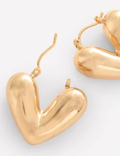 Jewelry-Boden Heart Hoops- Gold