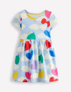 Dresses-Boden Heart Pocket Fun Jersey Dress-Balloon Clouds BalloonClouds